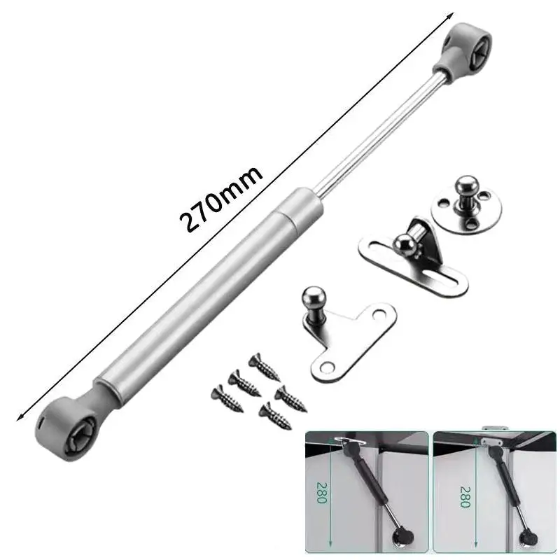 Ultra-Short Gas Struts Aluminum Frame Support Rod DIY Friendly Lift for Custom Glass Door Storage Cabinets