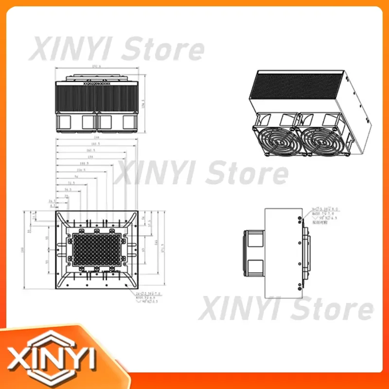 12VDC Thermoelectric Peltier Refrigeration Cooling System Aluminum Fan Parts Forced Air Cooling Medical Cooling Machine for