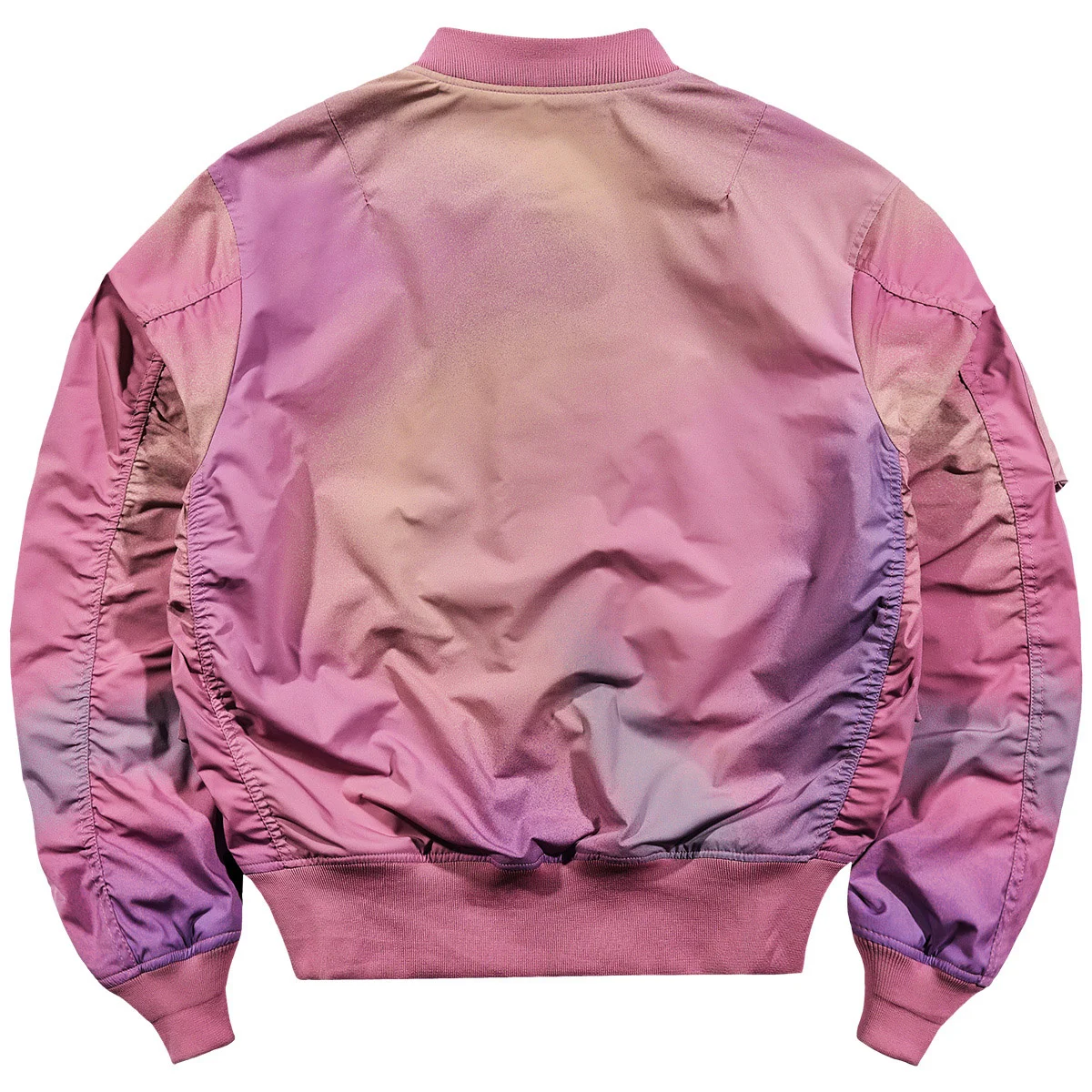 Mens Bomber Jacket Gradient Tie Dye Pink Street Hip Hop Couple s Fashion Baseball Pilot and Coat Male