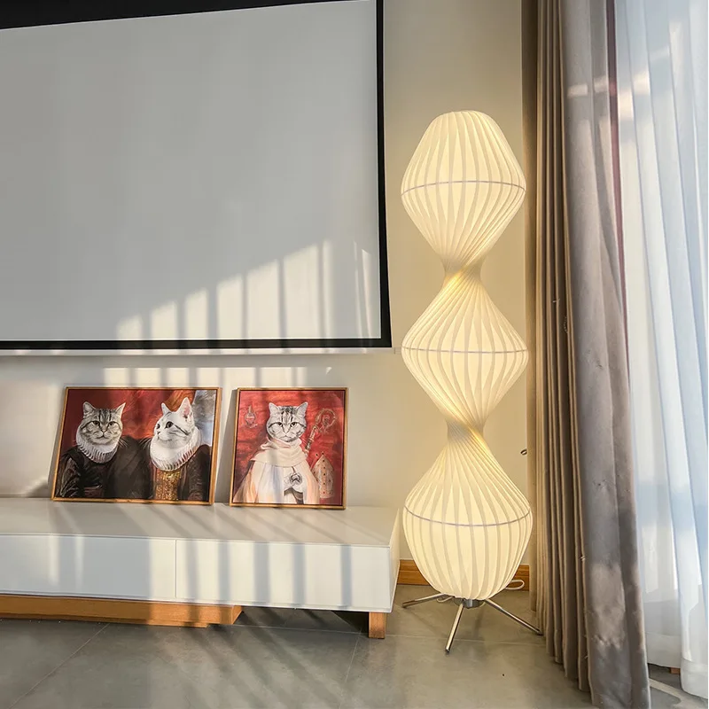 Japanese Style Floor Lamp Atmosphere Modern Simplicity Living Room Bedroom Gourd Designer Decoration Vertical Lighting Fixture