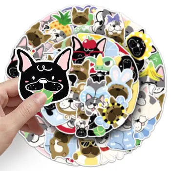 10/30/50 張裝 法國鬥牛犬貼紙 創意塗鴉狗狗卡通貼紙 冰箱 行李箱 筆記型電腦 吉他 汽車 自行車 貼紙 兒童玩具 8 最佳銷售 鬥牛犬貼紙 - №3