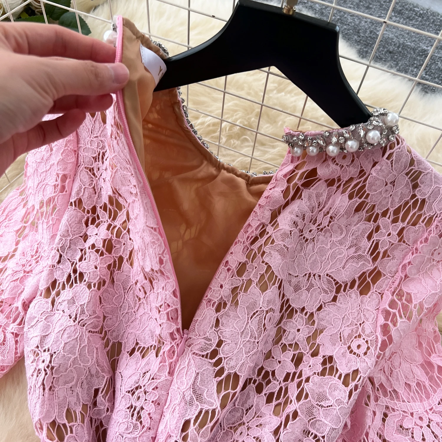 Chic vintage Sexy lace pencil dress Elegant Fairy korean fashion Boho Sundress women clothing Long dress