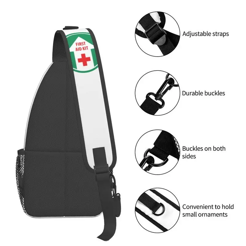 Bandolera de primeros auxilios para medicina de emergencia para hombre, bolso de hombro para médico, enfermera, mochila cruzada para el pecho, ciclismo, Camping, mochila de día