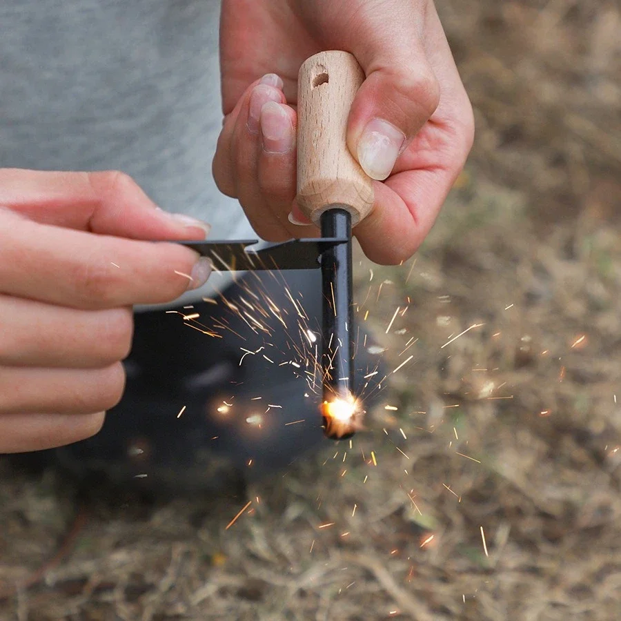 Bear Grylls Survival Fire Starter Tige de silex de magnésium, kit de camping d'urgence portable Briquets pour fumer pour camping et randonnée