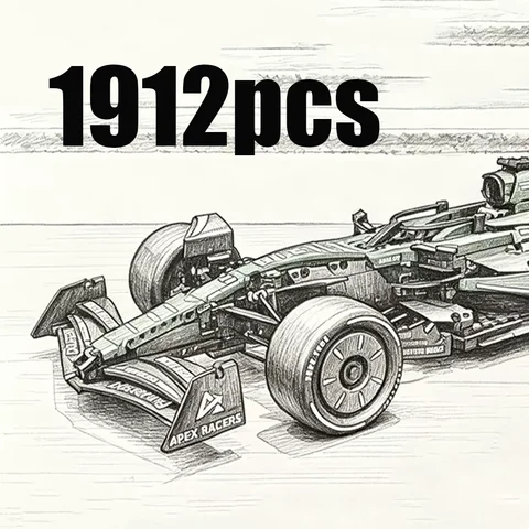 MK6022 1912PCS 1:8 Novo Conjunto de Blocos de Montar Technic Martin Aramco AMR25, Modelo de Carro Esportivo DIY, Brinquedo para Meninos e Decoração