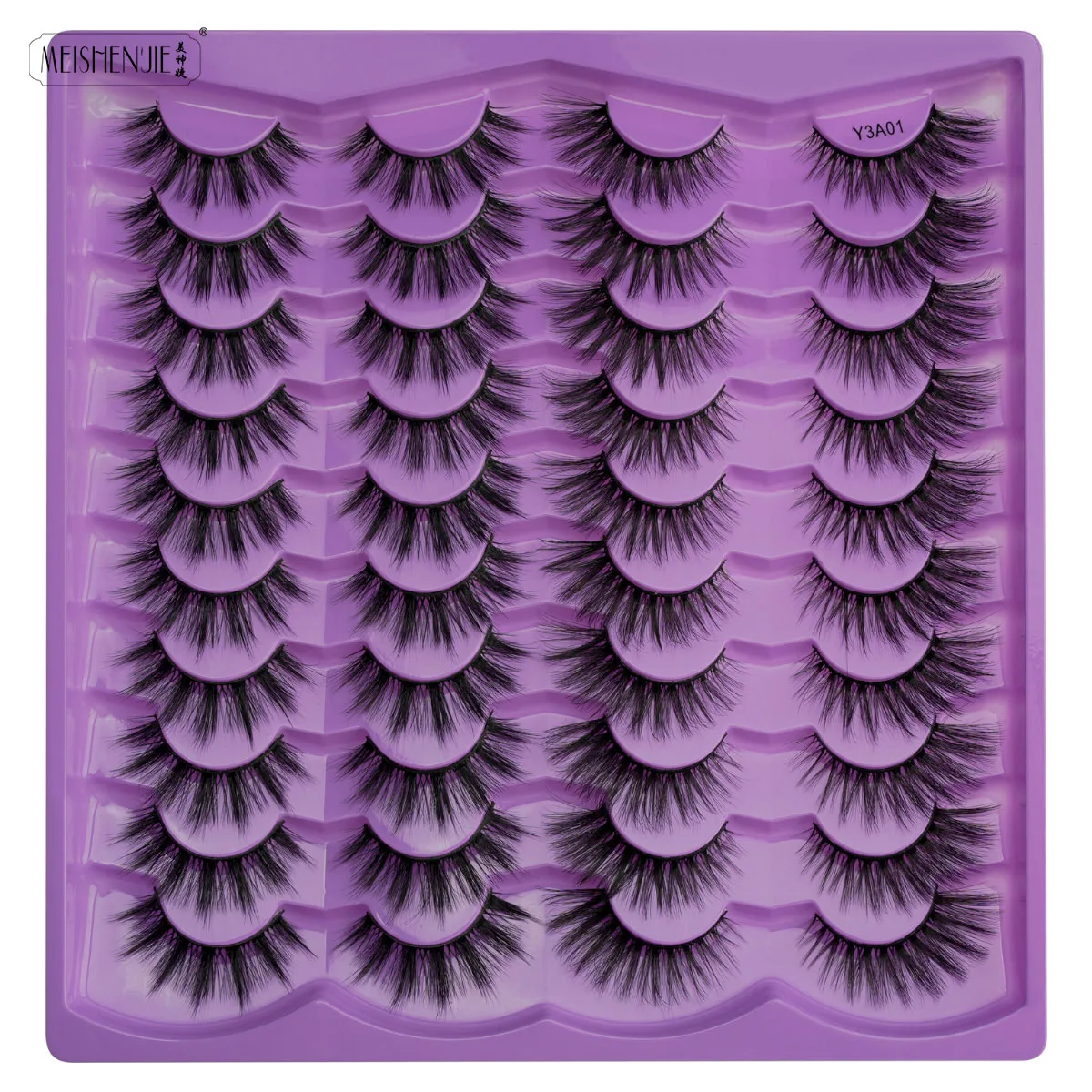 Eyelashes 3/21 Pairs 3D Faux Mink Lashes Fluffy Soft Natural long False Eyelashes Curly lashes wholesale Reusable eye lashes