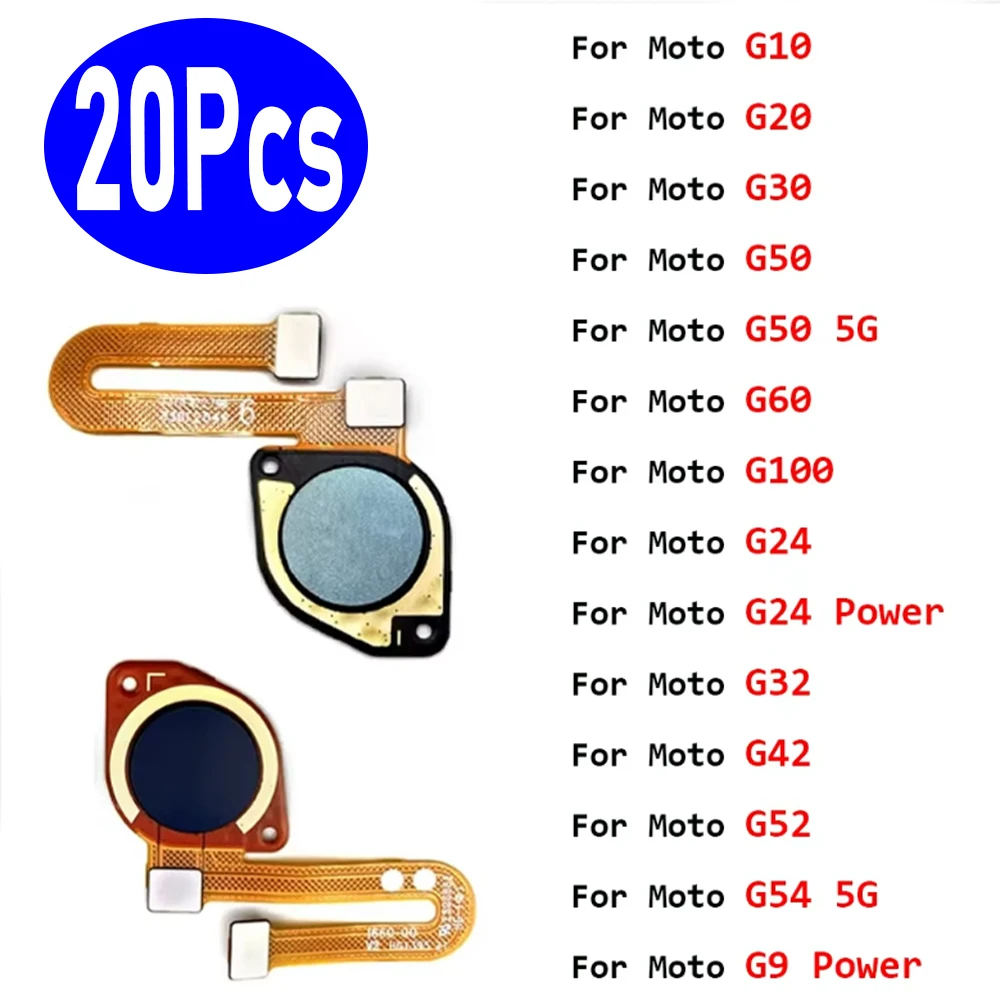 

20 шт., сенсор отпечатков пальцев, кнопка Home/Return/Menu, лента для кнопок Moto G10 G20 G30 G50 G60 G24 Power G32 G42 G52 G53 G54