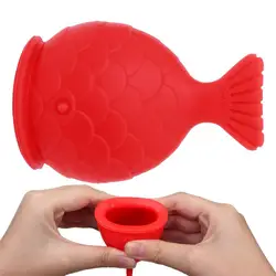 Forma di pesce Labbro rosso Plumper Enhancer Strumento Donne Sexy Silicone Labbro pieno Plumper Pesce Labium Bocca Pout Forma Addensare Paffuto