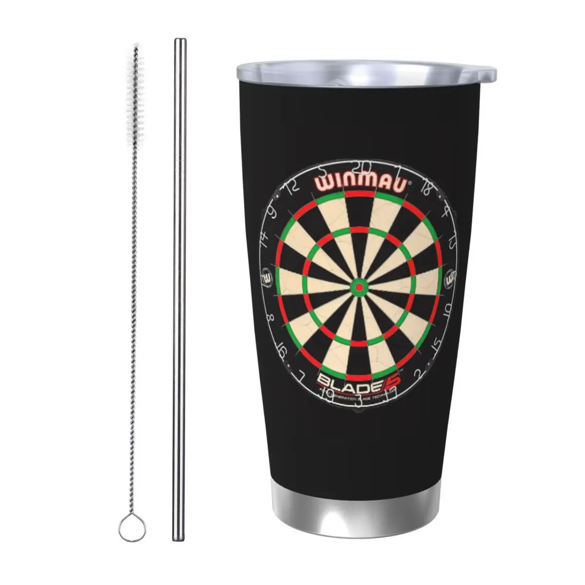 

Winmau Blade 5 Дартсборд Стакан из нержавеющей стали Кружки с вакуумной изоляцией Термальные соломинки для холодной чашки с крышкой 20 унций