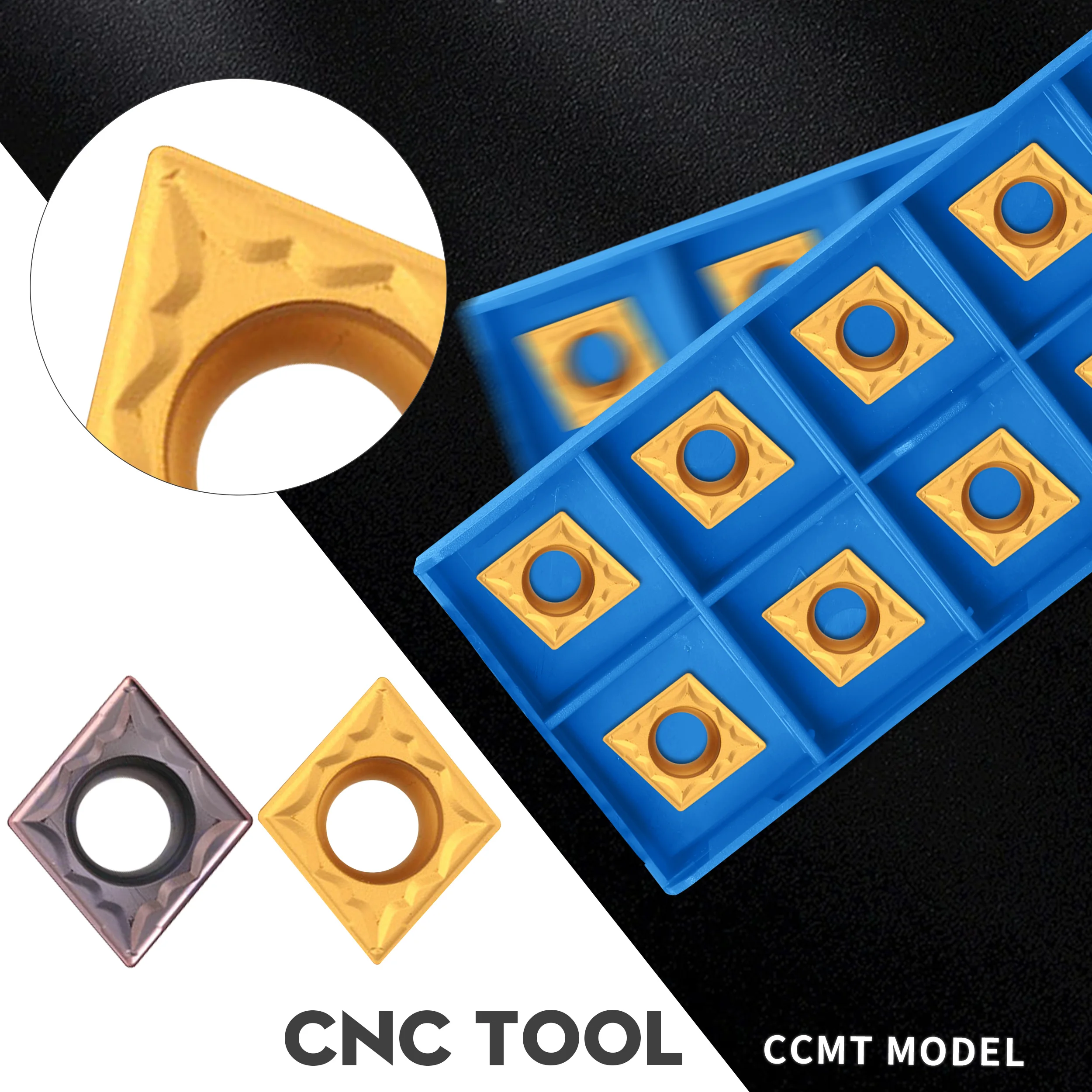 

CCMT09T304-HMP NC3020 CCMT09T308-HMP NC3020 NC3030 PC9030 Carbide Blades Internal Turning Tools CNC Lathe Tools Turning Inserts