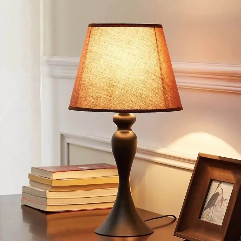 Dimmable American Table Lamp Vintage Desk Light Retro Bedside Reading Lamp Bedroom Night Decorative Office Study Light