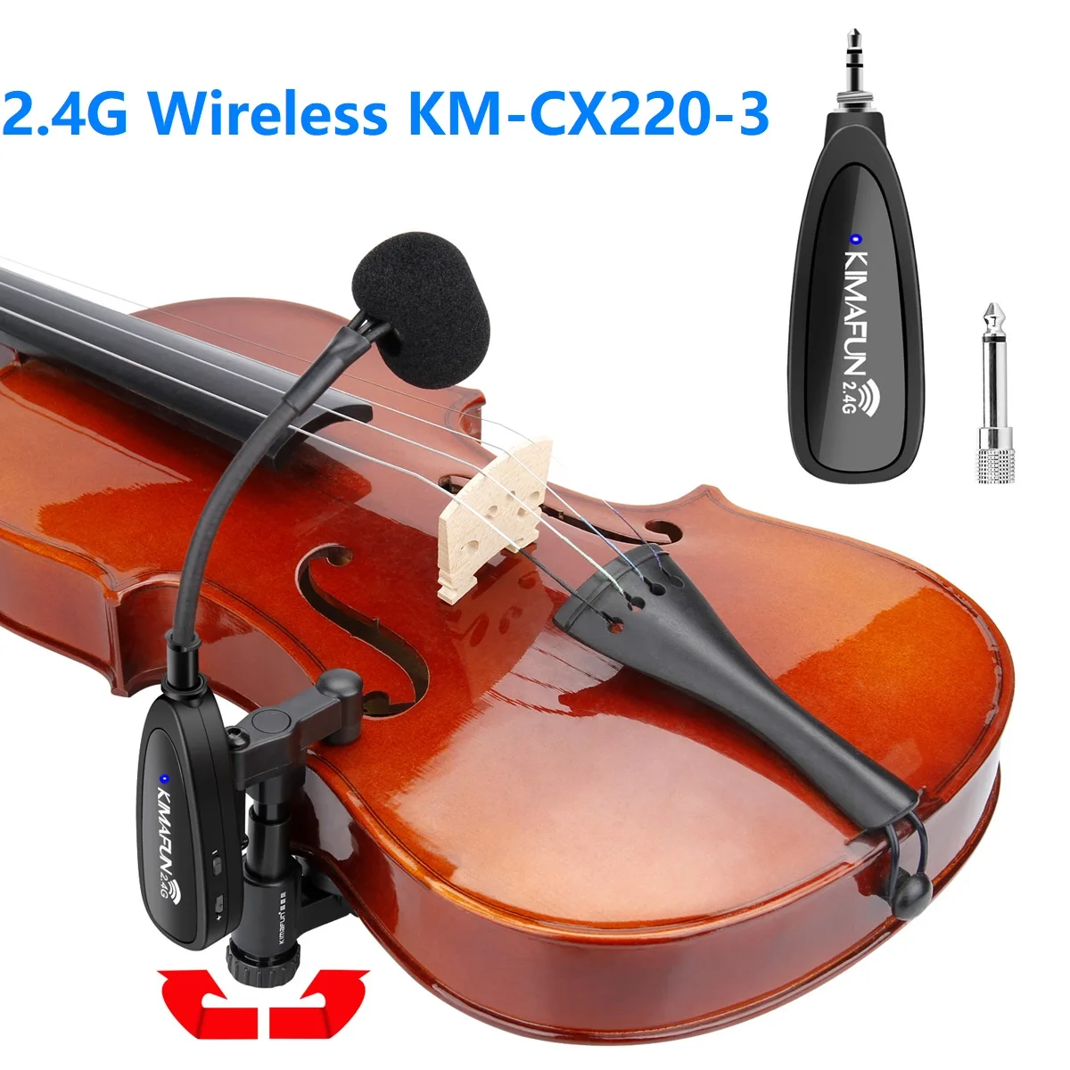 Kimafun 2,4g Musik instrument Funk mikrofon für klassische Violine Video/Audio-Aufnahme Musiker Bühnen performance Youtube 3