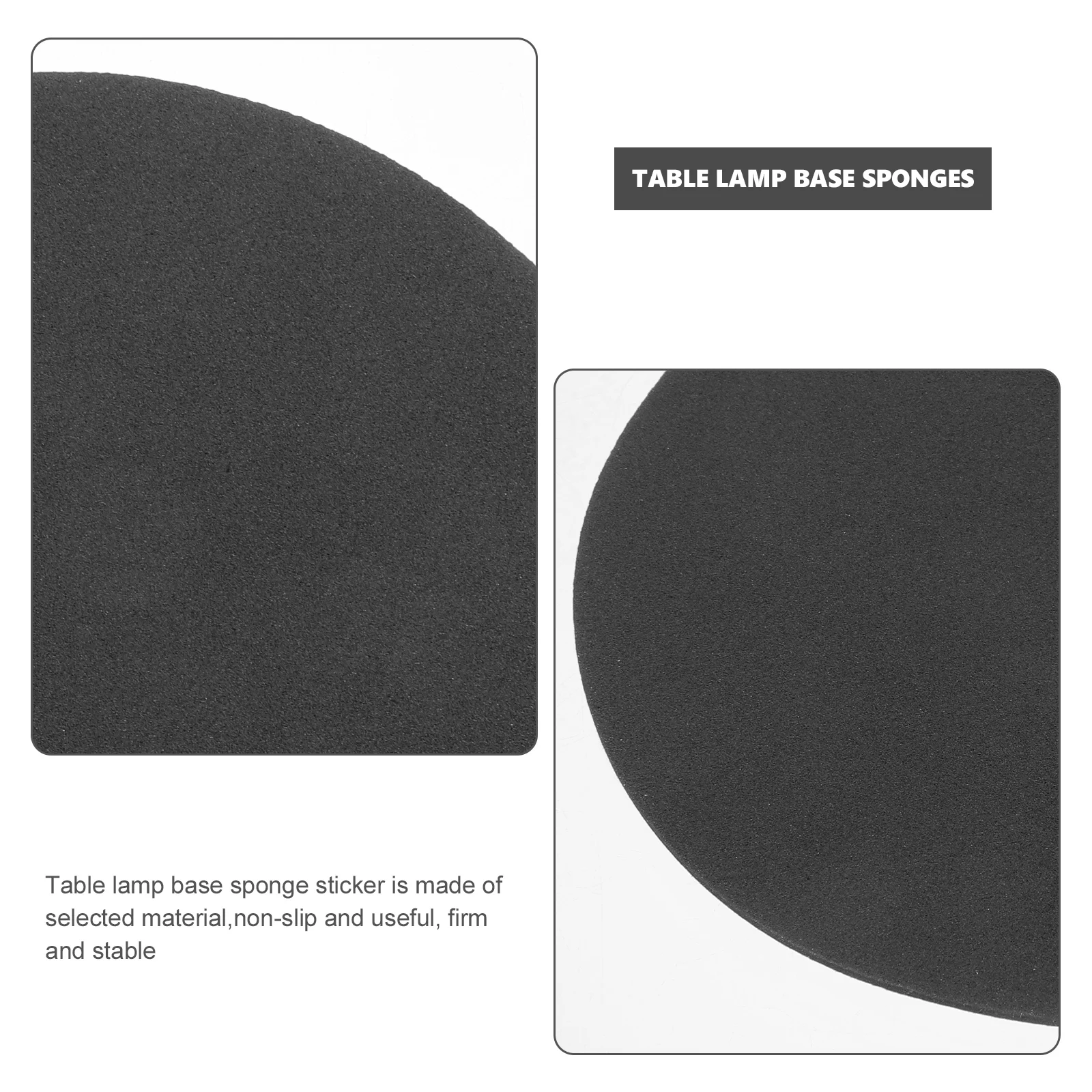

6 Pcs Furniture Pads Non-slip Mat Table Lamp Small Cushion Bases Only Black Accessory Sticker