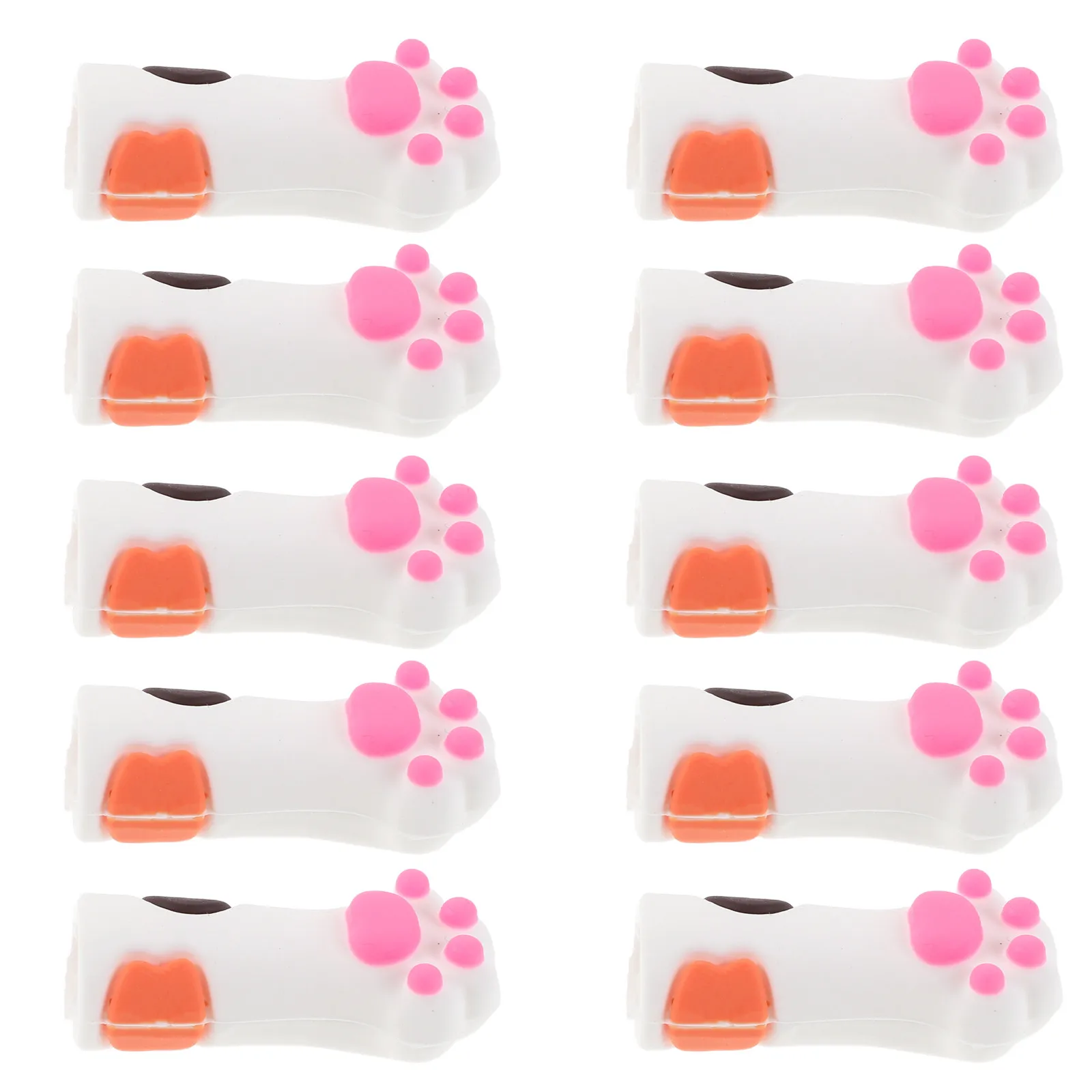10Pcs Silicone Manicure Tool Protectors Cat Paw Style Nipper Sleeves for Nail Scissors Tweezers Hygienic Reusable Design