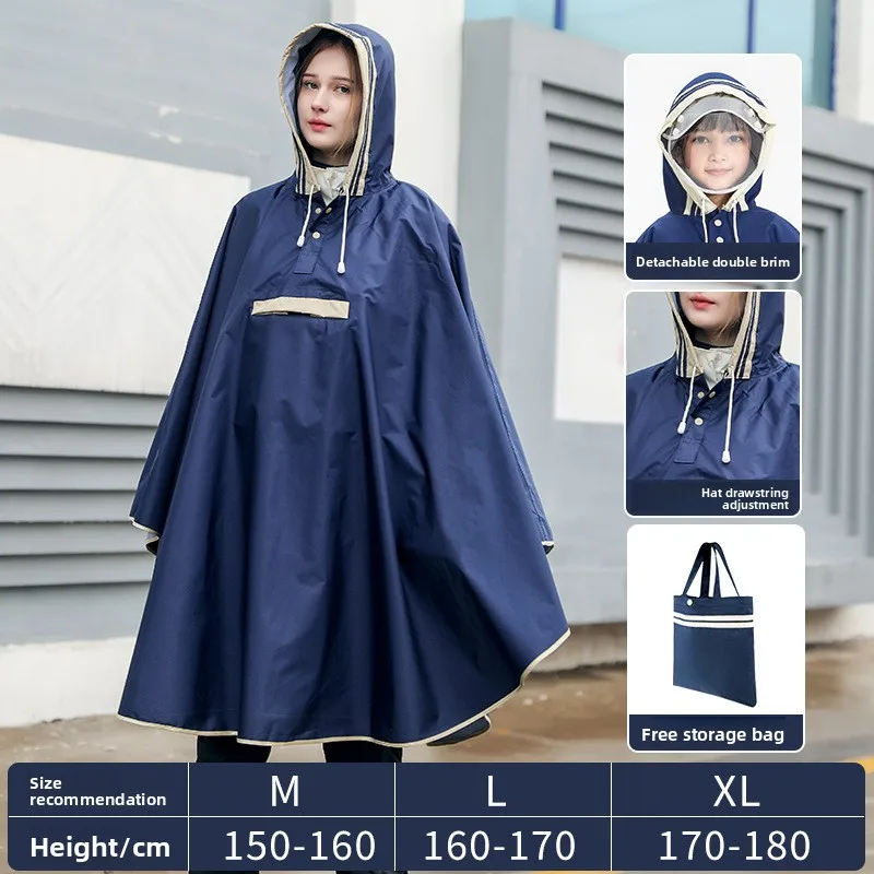 Children's Raincoat Cape Type Senior Primary School Student Poncho Riding Electric Vehicle Raincoat