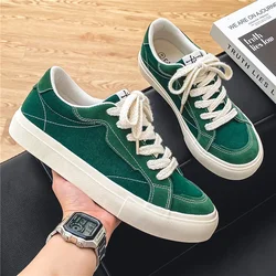 Men Skateboarding Shoes Canvas Thick Bottom Platform Shoes Comfortable Breathable Vulcanized Shoes Casual Sneakers Student Shoe