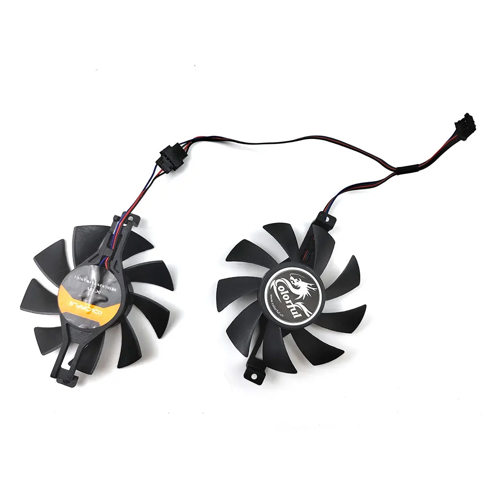 NEW 75MM 4PIN P106-100 GTX 1050 TI GPU Fan，For Colorful GeForce GTX 1060 1050TI 1050 960 950 Graphics card cooling fan