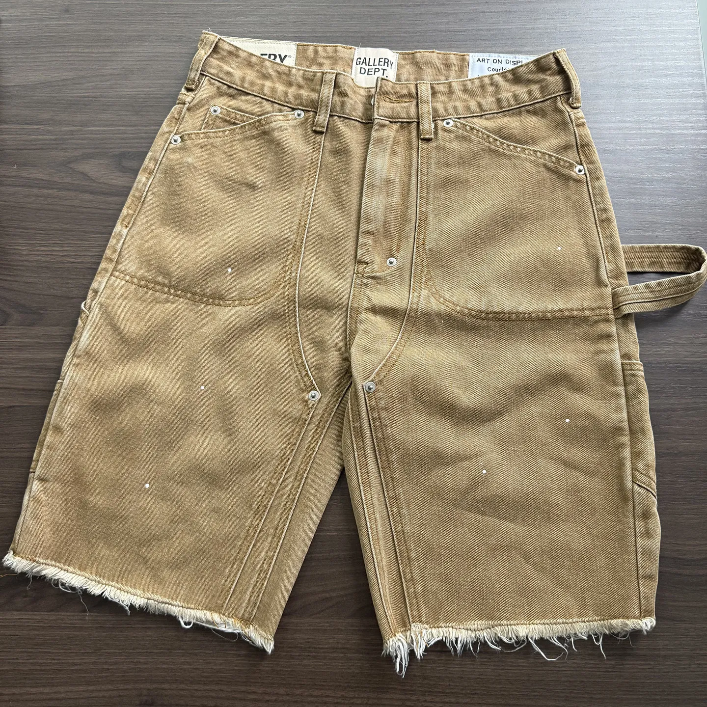 Gallery Dept Talk American tooling denim shorts loose straight five-point pants burr rivet slacks