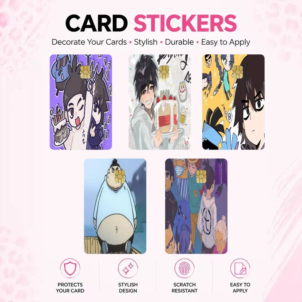 Anime Scissor Seven  High‑Res Game Chip Decals Credit Card Mini Waterproof Vinyl Ornament Useful Gift