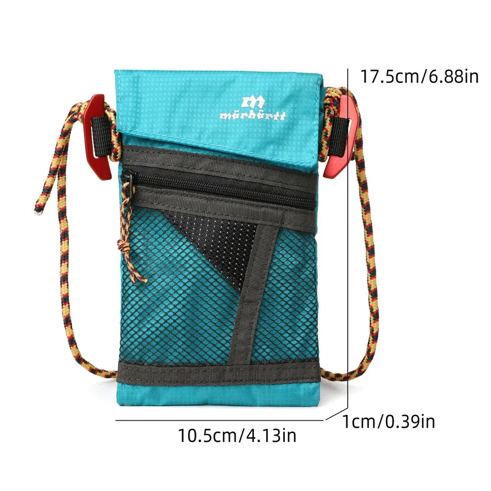 Lightweight Crossbody Phone Bag Color-Blocking Design Ultra-Thin Hiking Crossbody Bag Waterproof Vertical Square Shape