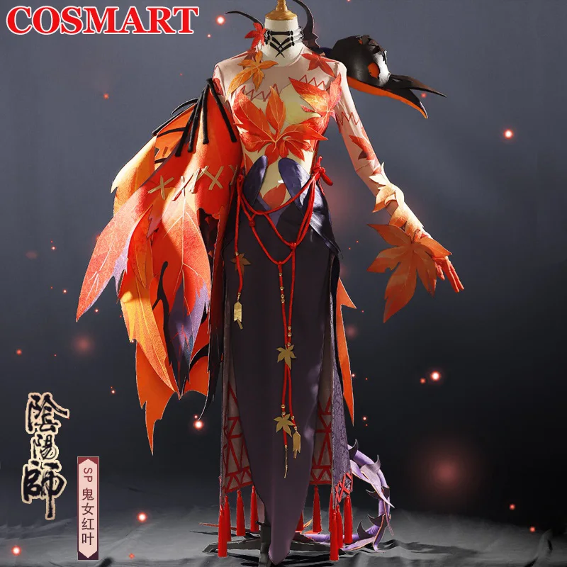 COSMART Game Onmyoji SP Kijyo Koyo HongYe Skin Cosplay Costume Uniform Dress Halloween Party Outfit For Women New