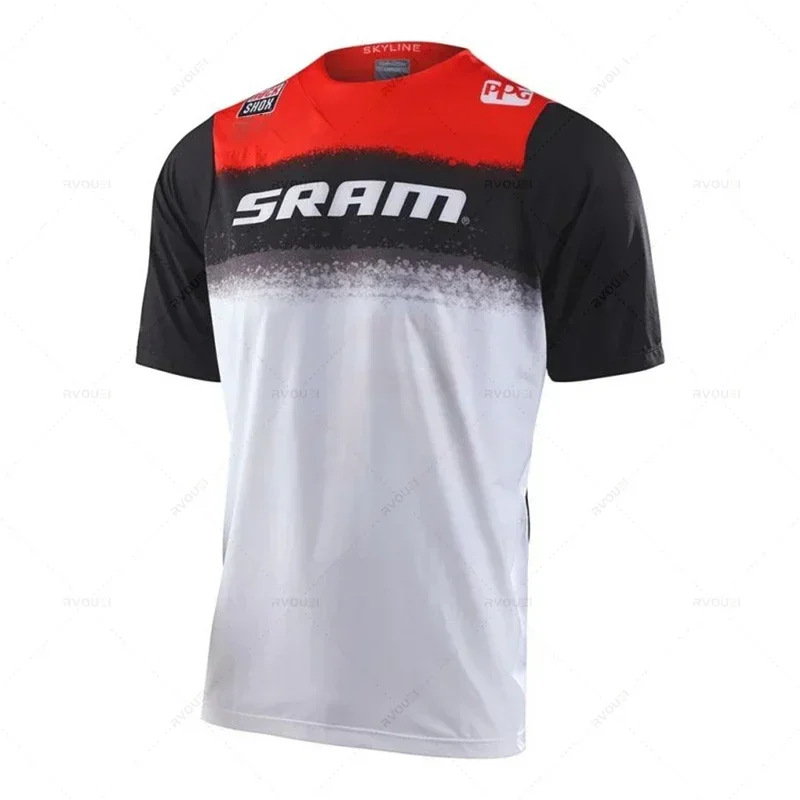 Men's Sram 2026 Long-Sleeve Motocross Jersey Downhill Cycling Jersey Motorcycle Jerseys Mountain Bike Polyester New