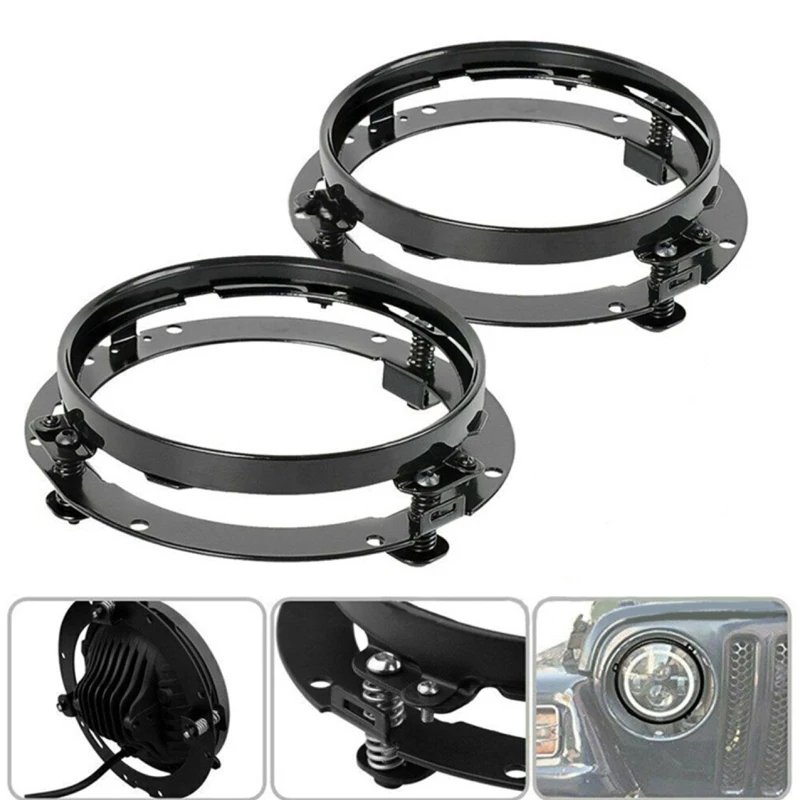 7 Inch Round LED Headlight Mounting Bracket Ring For Jeep Wrangler JK Car For Harley Motorcycle 7