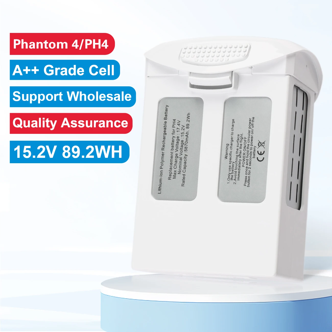 

Replacement Intelligent Flight Replacement Battery For DJI Phantom 4 / Phantom 4 Pro / 4 RTK/ 4 Advanced / VPhantom 4 Pro V2.0