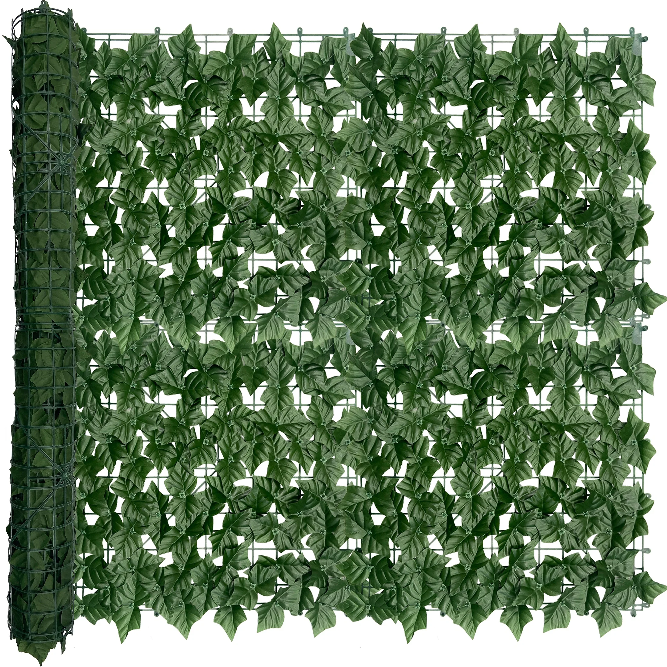 

Искусственная изгородь из плюща для конфиденциальности, декоративная панель с защитой от УФ-излучения для интерьера и экстерьера, сада, балкона