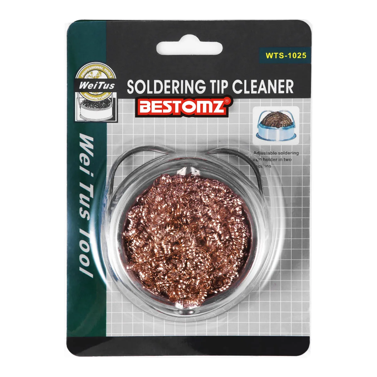 

1 set 1 Set Soldering Tip Cleaner Spiral Wire Nozzle Cleaning Tool Dry Iron High Efficiency Safe Solder Tip Cleaning Ball Base