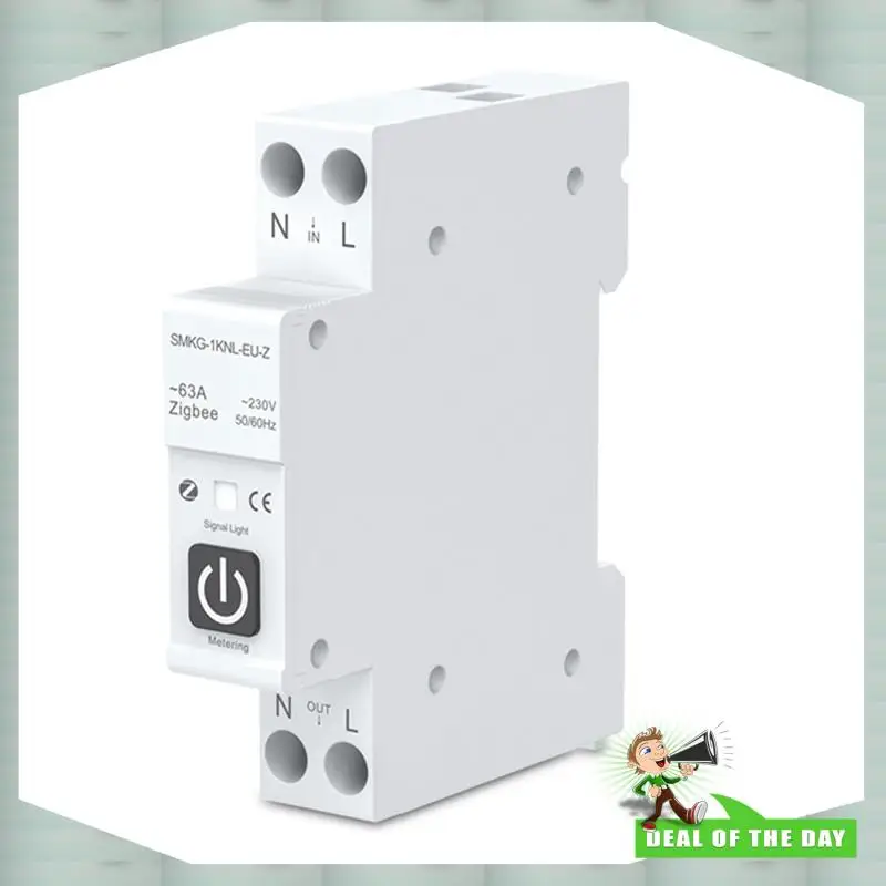 24-Hour Delivery TUYA 63A 1P+N Zigbee Smart Circuit Breaker With Metering Smart Home Wireless Remote Control Smart Life Alexa Ho