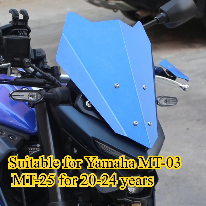 

DONGTING for YAMAHA MT-03 MT03 MT 03 2019-2023 MT-25 MT25 Motorcycle Windshield Windscreen Aluminum Kit Deflector Accessories