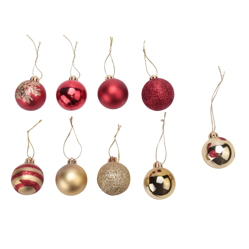 

50Pcs Christmas Tree Decorations Balls Bauble Xmas Party Hanging Ball Ornaments Christmas for Home New Year Gift