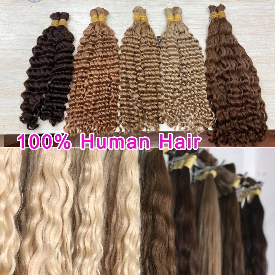Mink Cabello Suelto Profundo Agua Tejido Virgen Venta al por Mayor Kilo 100% Natural Crudo Indio Templo Ondulado Paquetes de Cabello Humano Extensiones 6
