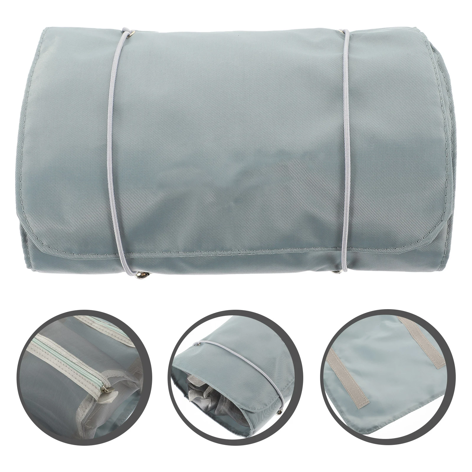 

Large Capacity Toiletry Makeup Organizer Travel Pouch Oxford Fabric Sturdy Stitching Reusable Waterproof for Women