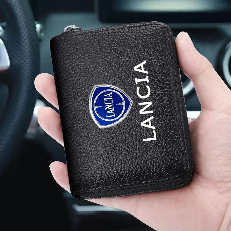 Driver License Holder Card Bag Driving ID Passport Card Wallet For Lancia Logo Ypsilon Kappa Delta 3 Thesis Phedra Musa Voyager