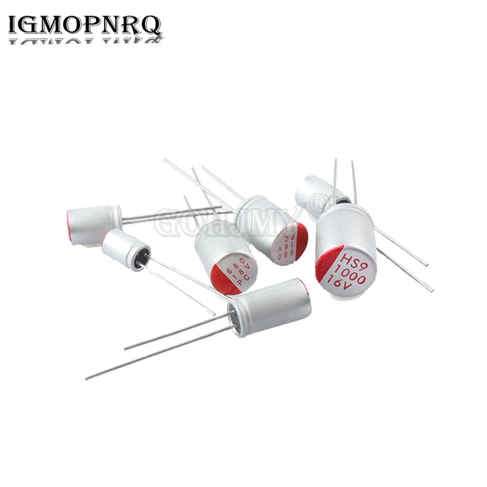 10PCS DIP Solid Electrolytic Capacitor 6.3V 10V 16V 25V 35V 50V 680UF 820UF 1000UF 100UF 150UF 220UF 270UF 330UF 470UF 560UF