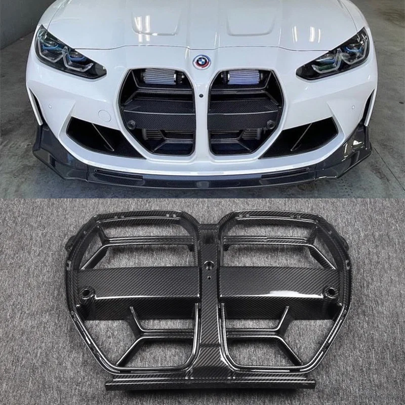 

Dry carbon fiber CSL style front grille center mesh for BMW M3/M4 G80/G82, maximum style & performance upgrade!