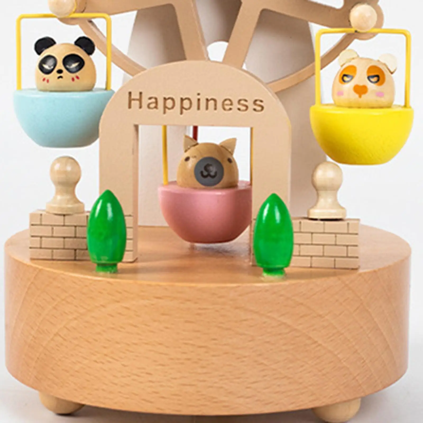 Wheel Musical Boxes Rotating Swing Animals Wind Up Mechanical Music Box for
