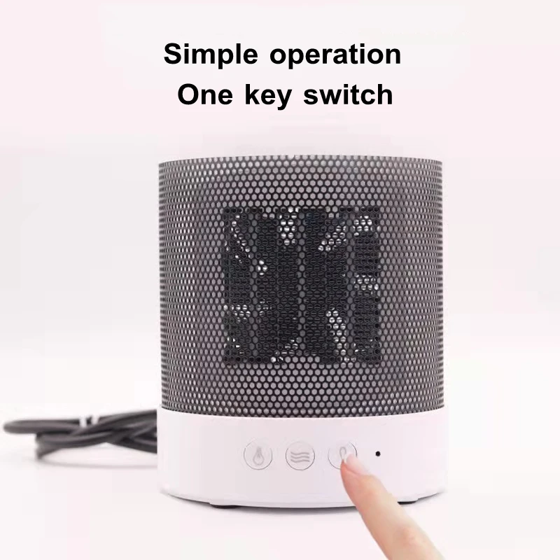 HATV ไฟฟ้าแบบพกพาขนาดเล็กเครื่องทำความร้อน3 In1ความร้อนอุณหภูมิอากาศคงที่ความชื้นกลางคืนที่มีสีสันไฟ