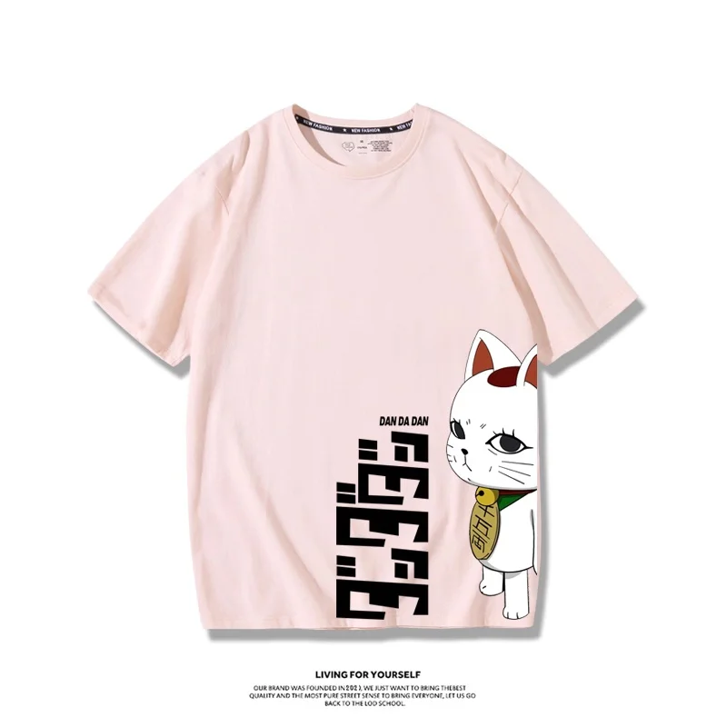 Japan Anime Dandadan Turbo Oma Kat Grafische Cosplay Mode Cartoon Oversized Mannen Vrouwen Vintage Casual Katoenen T-shirts