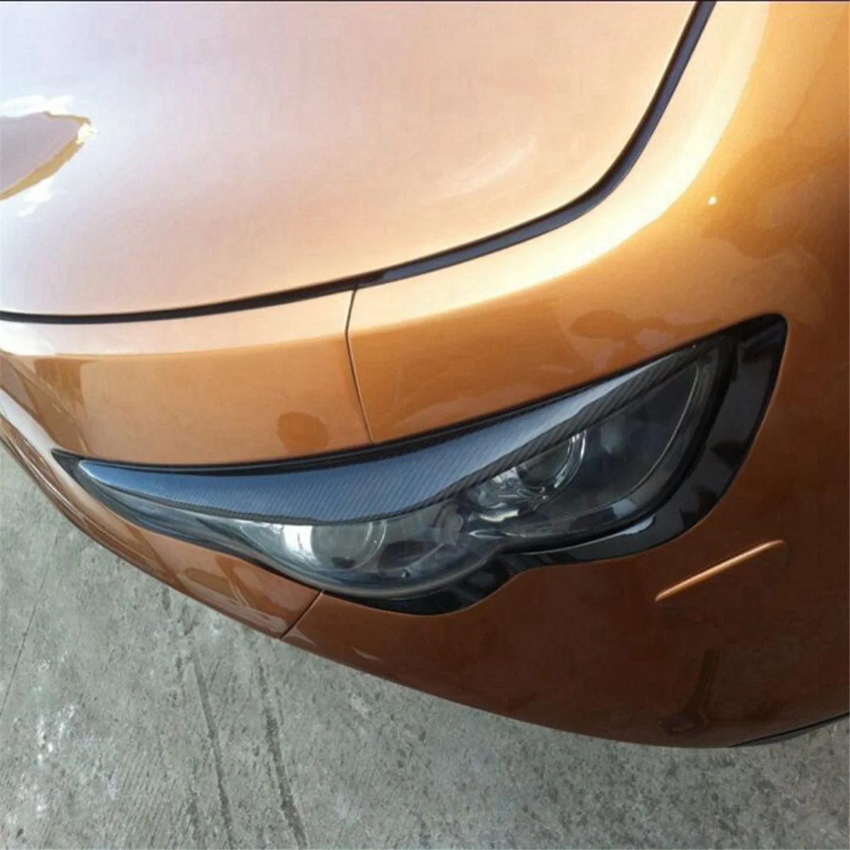 أغطية حواجب من ألياف الكربون الحقيقي ، غطاء كسوة للمصابيح الأمامية لـ Infiniti FX35 ، FX37 ، QX70 ، FX50 ،- #2