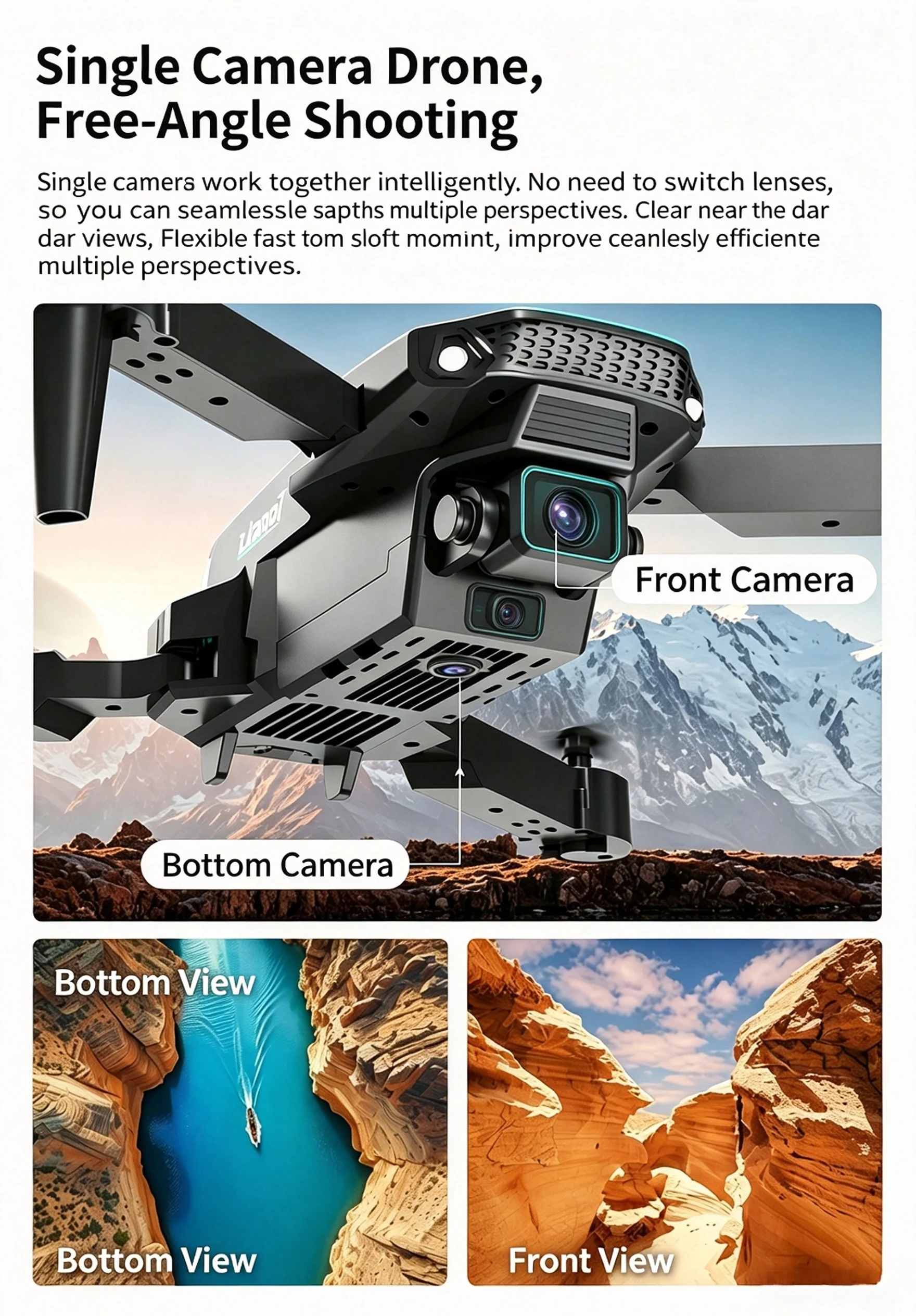 TONGLI Foldable Drone RC Quadcopter with 3.1‑Inch Large‑Screen Remote Control Single‑Camera Aerial Version One‑Key Takeoff Gesture Photo Headless Mode Long Battery Life Long‑Range Portable FPV Aircraft for Teen & Adult Beginners Ideal Photography Gift