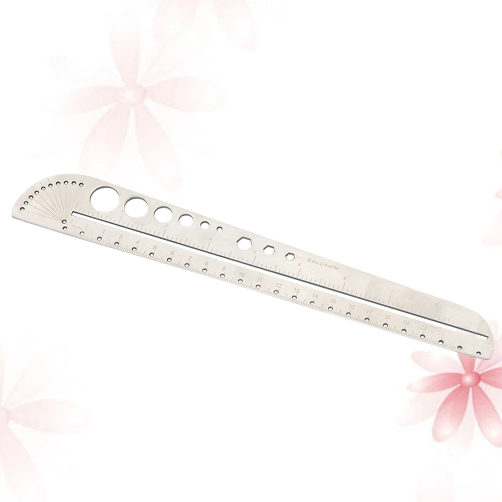 26 .3CM Multifunctional Scale Compass Protractor Metal Compasses Stainless Steel Ruler Heavy Duty Stationery Tool for Outdoor