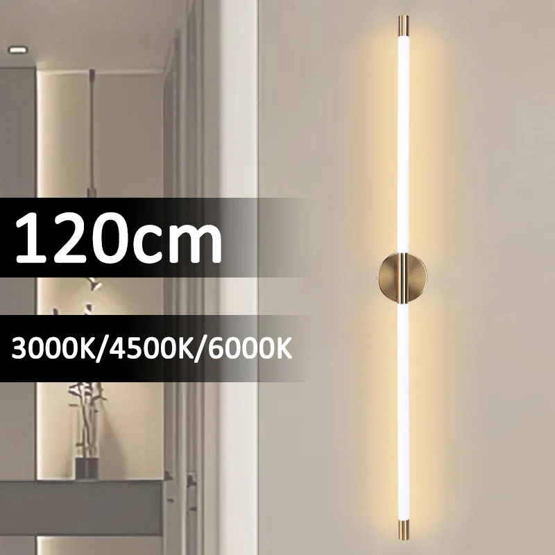 Modern LED Long Wall Lamp Corridor Bedside Wall Sconce Indoor Home Decor Lighting BedRoom Living room 80cm100cm120cm