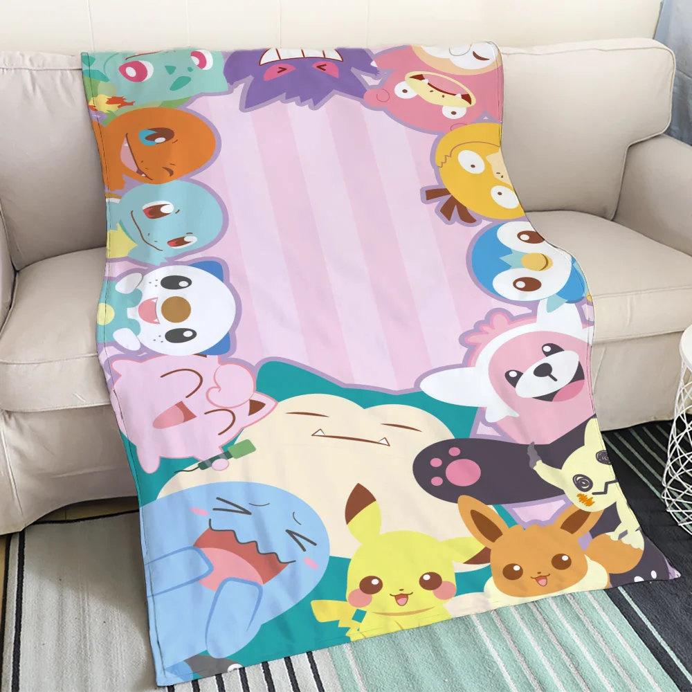 Throw Blanket for Sofa Luxury Bedding Pokemon Thermal Blankets for Bed Blanket 150cm X 200cm Home Interior Blankets King Size