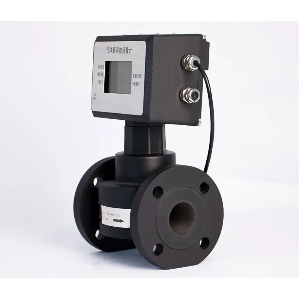 gas ultrasonic flowmeter 4-20mA flange connection RS485 communication o