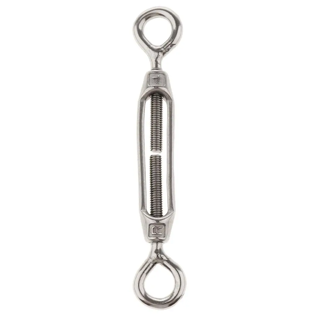 304 Stainless Steel Turnbuckle Screw M4 M5 M6 M8 Suitable for Tightening Rope, Length Adjustable