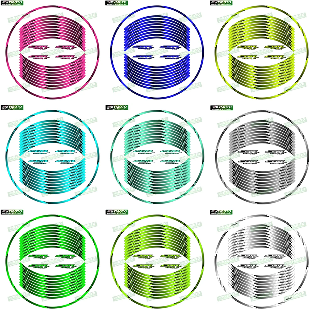 

For HONDA CBR1000RR CBR 1000RR motorcycle accessories 17 inch front and rear wheel stickers fairing modified reflective stickers