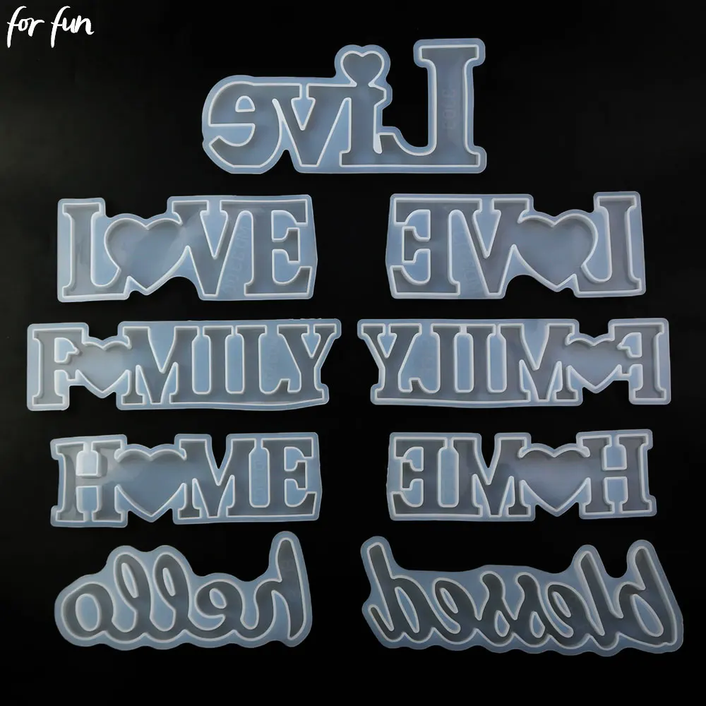 For fun Letter Mold Silicone Mould English Letters Crystal Epoxy Resin Mold DIY Home Decoration Jewelry Making Tools